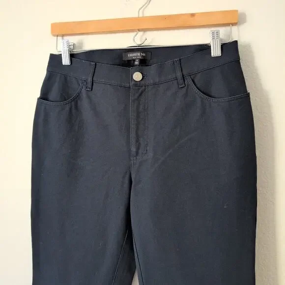 Lafayette 148 New York Navy Blue Trouser Pants - Size 6 Classic Quiet Luxury - Picture 5 of 6